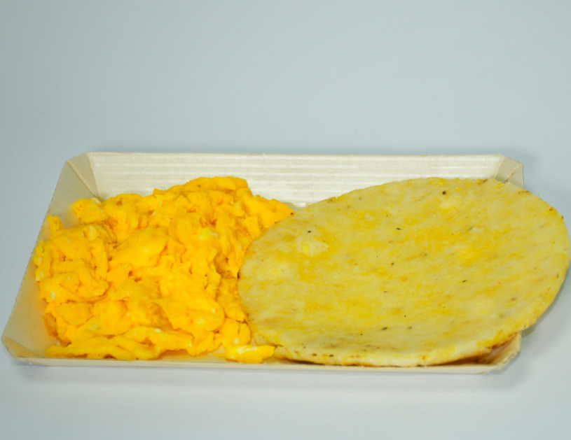 Arepa con 2 huevos