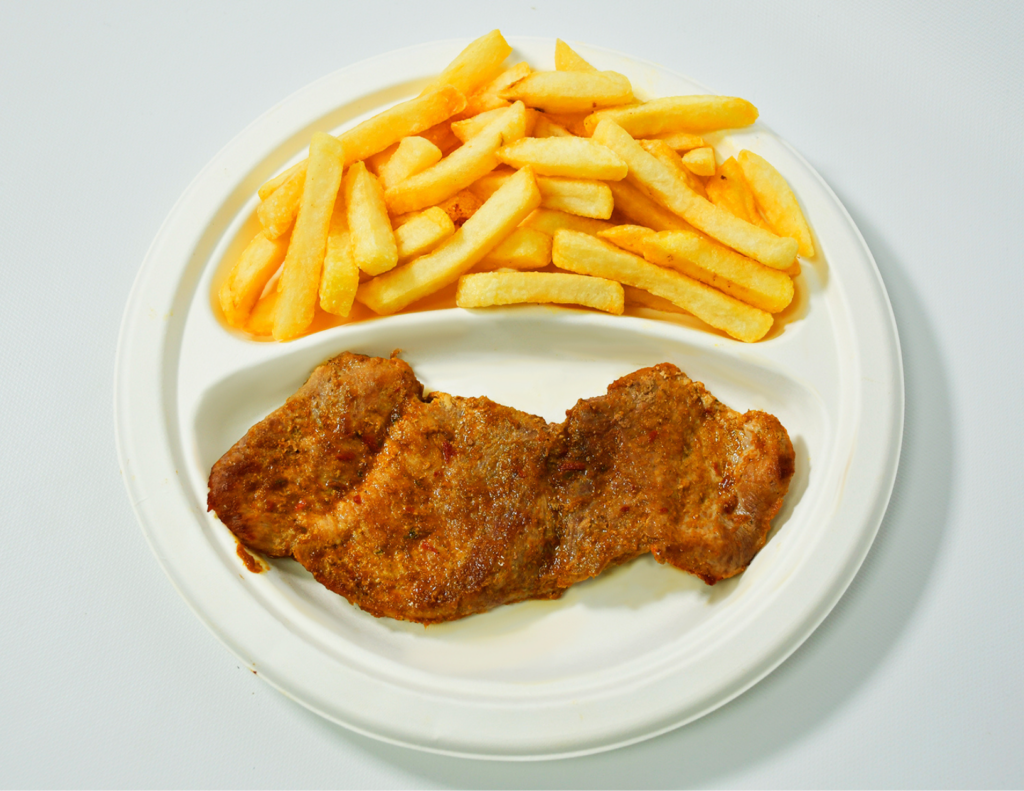 Plancha de cerdo solo papas