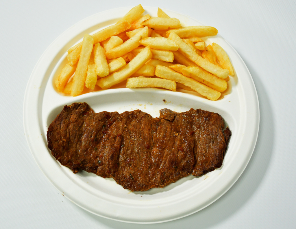 Plancha de res solo papas