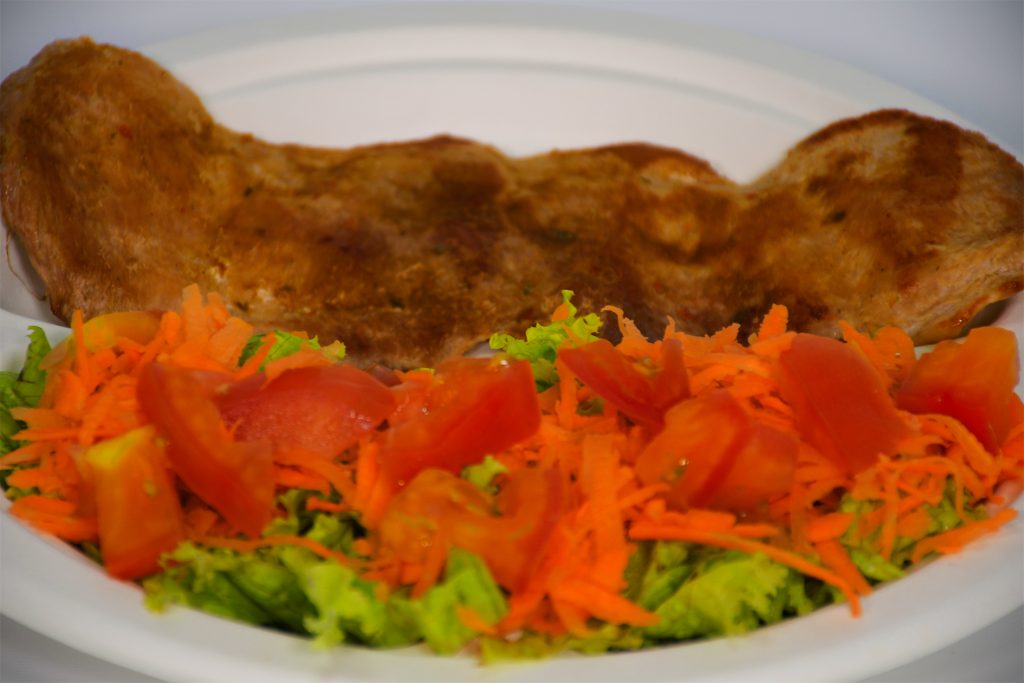 plancha de cerdo solo ensalada