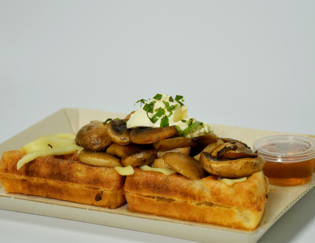 waffle champiñones