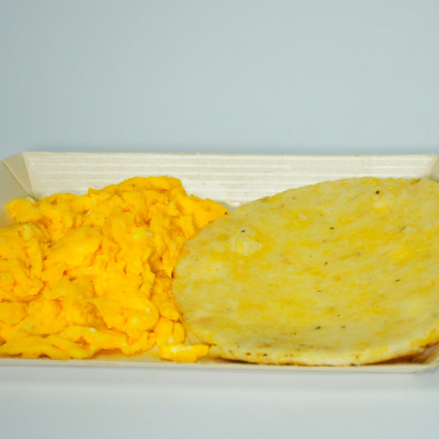Arepa con 2 huevos