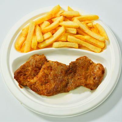 Plancha de cerdo solo papas