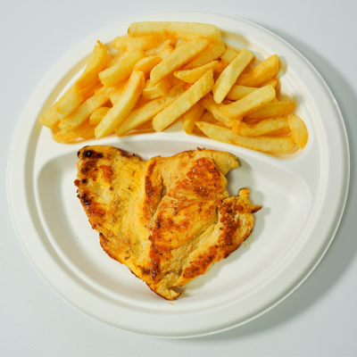 Plancha de pollo solo papas