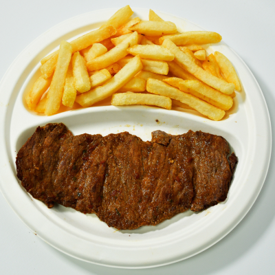 Plancha de res solo papas